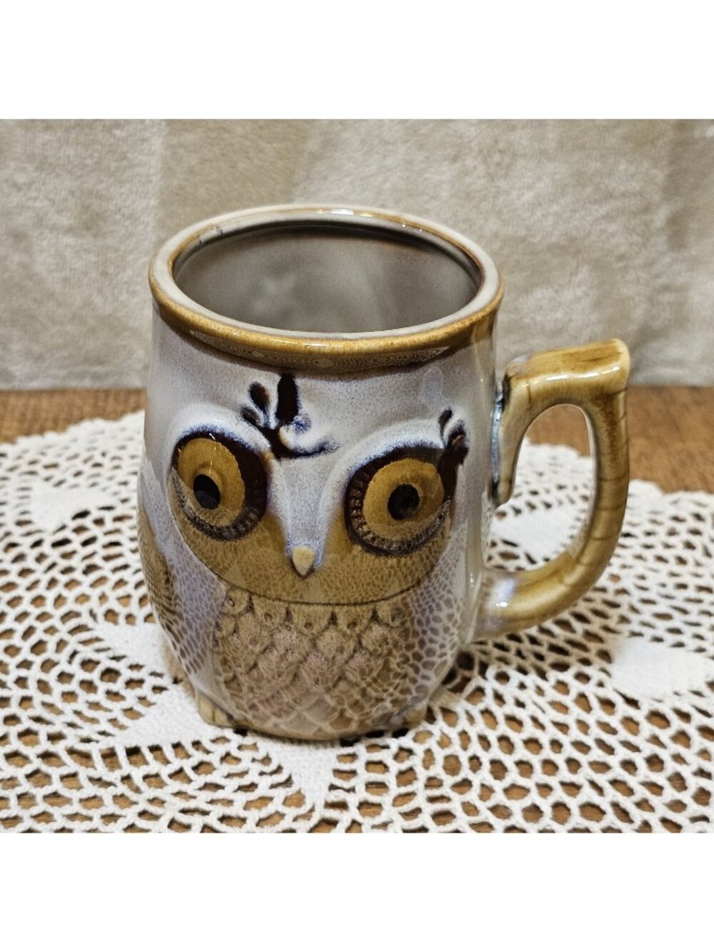 Novelty Owl Ceramic Mug Coffee/Tea Gibson Home Country Boho Farm Gift